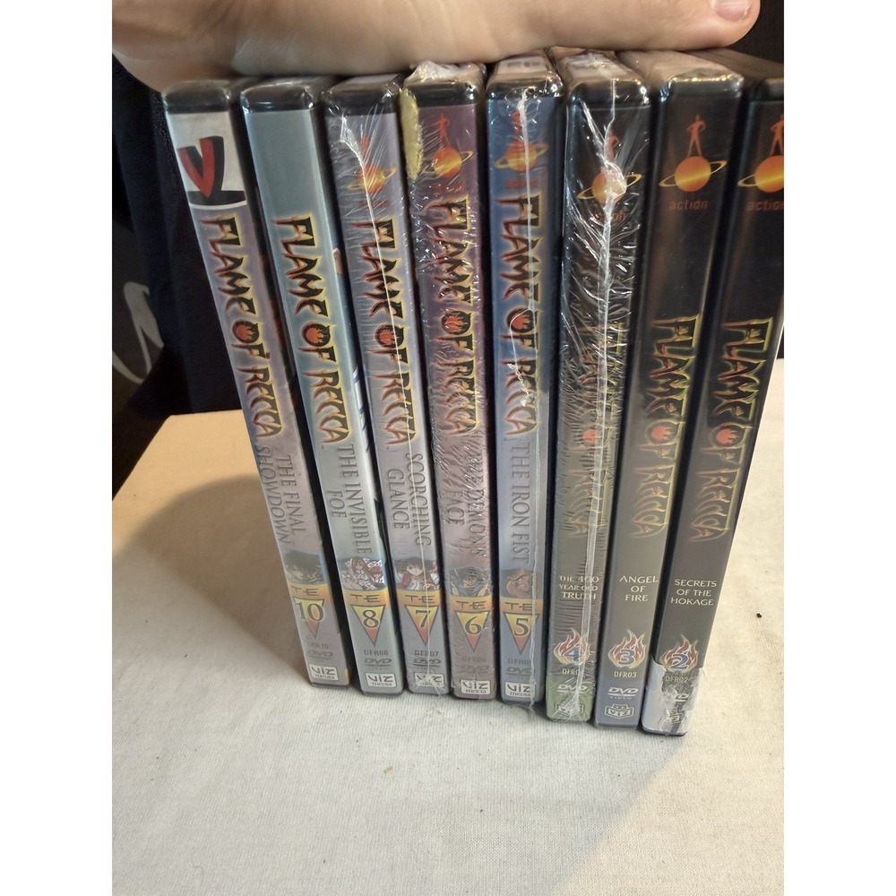 LOT Of 8 Flame of Recca DVDs All sealed Except Vol 2